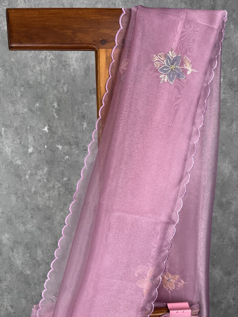 ORGANZA EMBROIDERY SAREE - Image 2