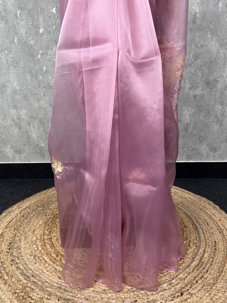 ORGANZA EMBROIDERY SAREE - Image 3