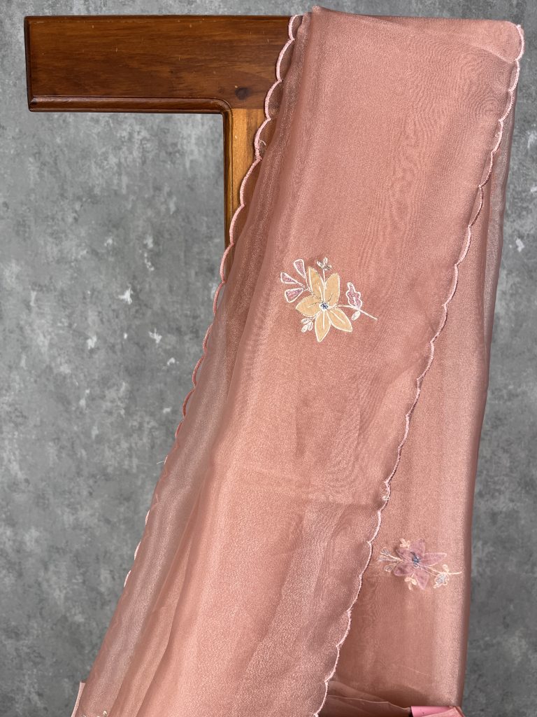ORGANZA EMBROIDERY SAREE - Image 2