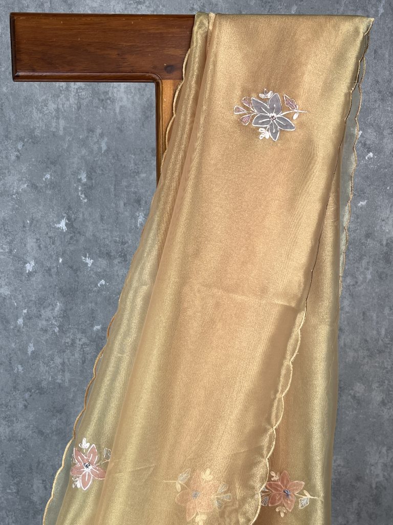 ORGANZA EMBROIDERY SAREE - Image 2