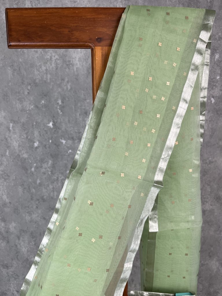 KORA MUSLIN BANARASI SAREE - Image 2