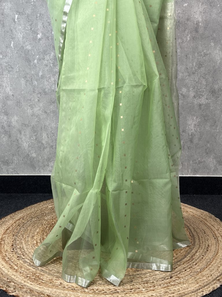 KORA MUSLIN BANARASI SAREE - Image 3