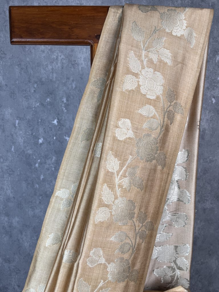 SEMI TUSSAR SILK WEAVING BANARASI SAREE - Image 2