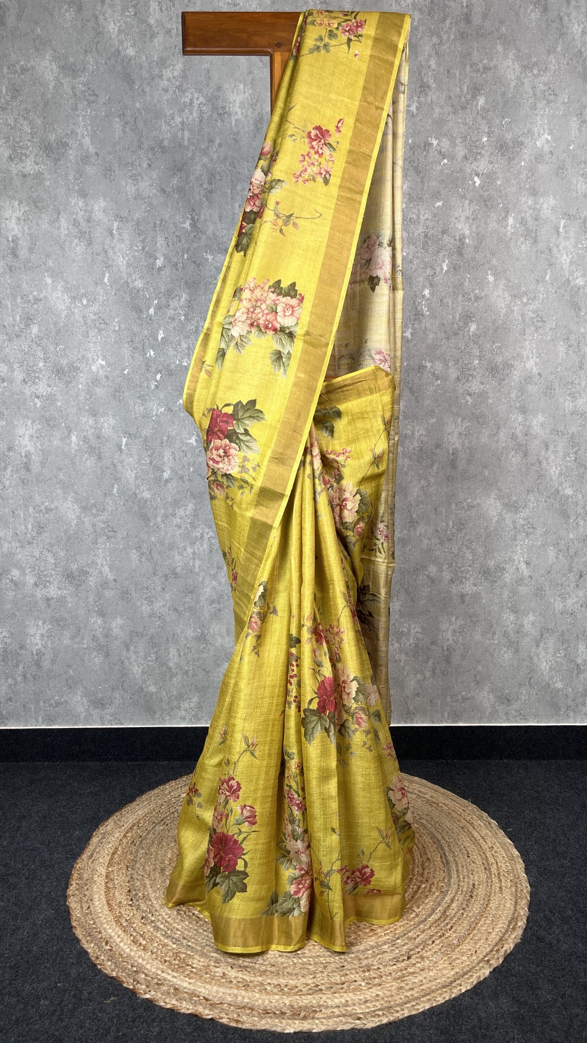 TUSSAR SILK PRINTED SAREE