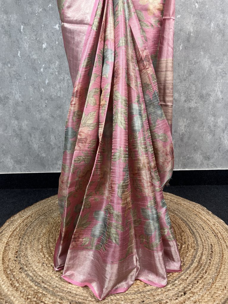 TUSSAR SILK ZARI STRIPES BANARASI SAREE - Image 3
