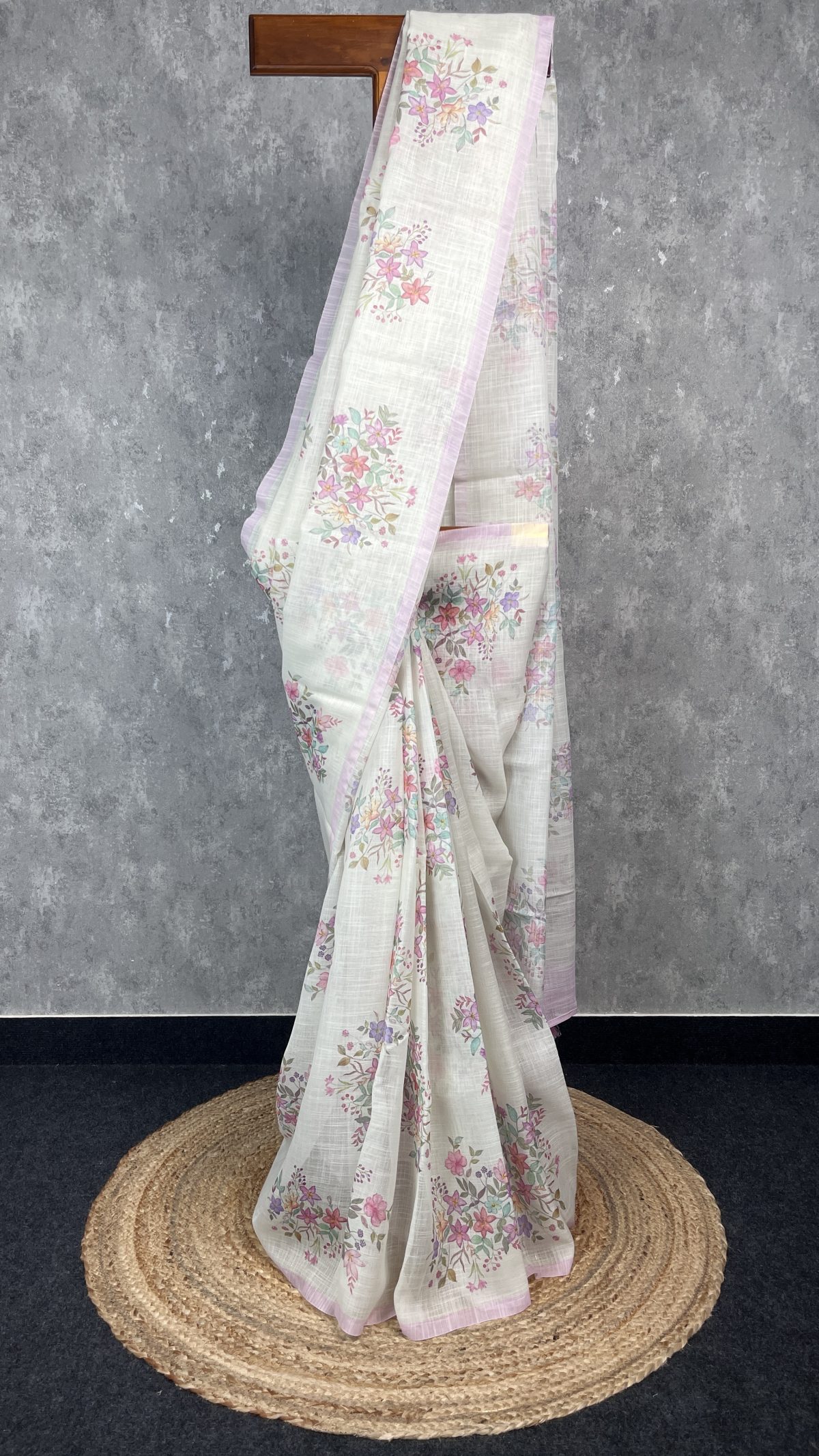 LINEN PRINTED SAREE