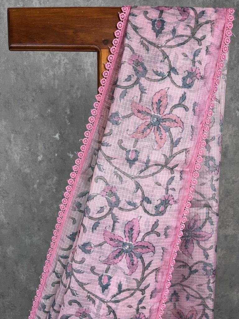 SEMI LINEN PRINTED SAREE - Image 2