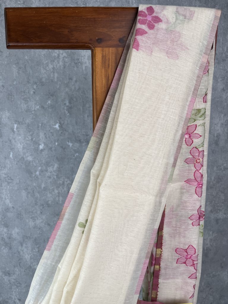 SEMI TUSSAR PRINTED BANARASI SAREE - Image 2