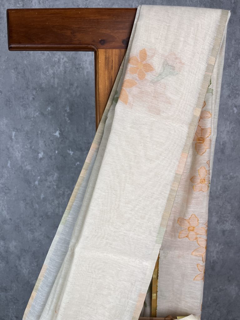 SEMI TUSSAR PRINTED BANARASI SAREE - Image 2
