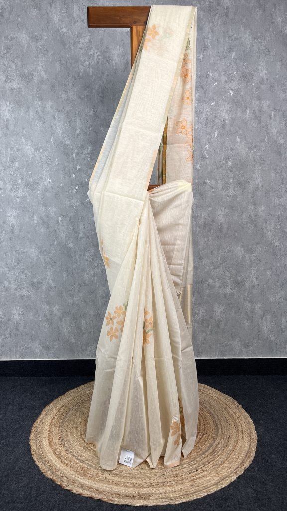 SEMI TUSSAR PRINTED BANARASI SAREE
