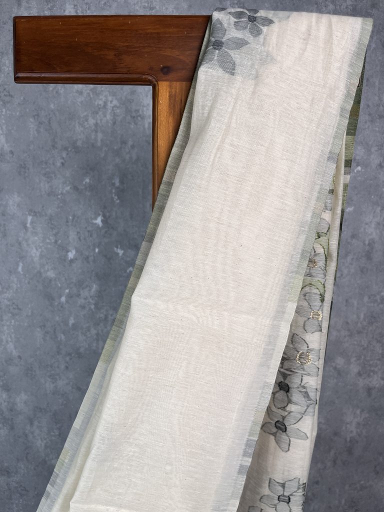 SEMI TUSSAR PRINTED BANARASI SAREE - Image 2
