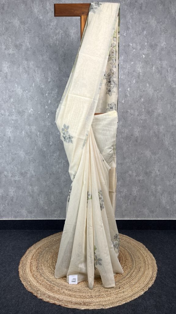 SEMI TUSSAR PRINTED BANARASI SAREE