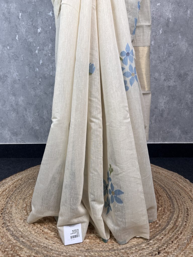 SEMI TUSSAR PRINTED BANARASI SAREE - Image 3