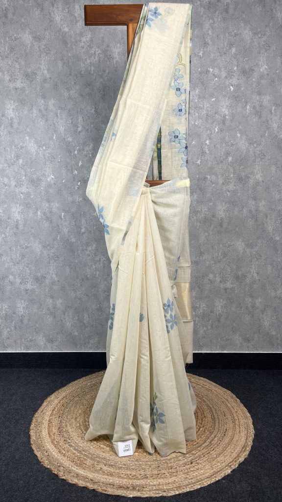 SEMI TUSSAR PRINTED BANARASI SAREE