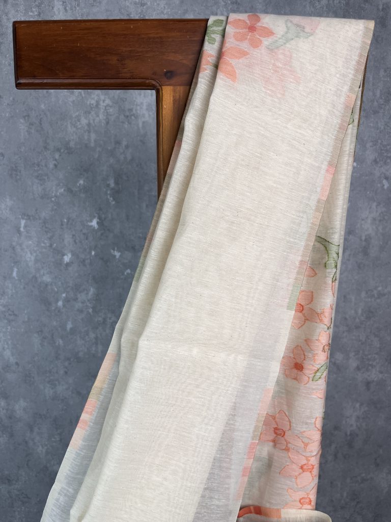 SEMI TUSSAR PRINTED BANARASI SAREE - Image 2
