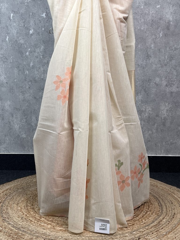 SEMI TUSSAR PRINTED BANARASI SAREE - Image 3