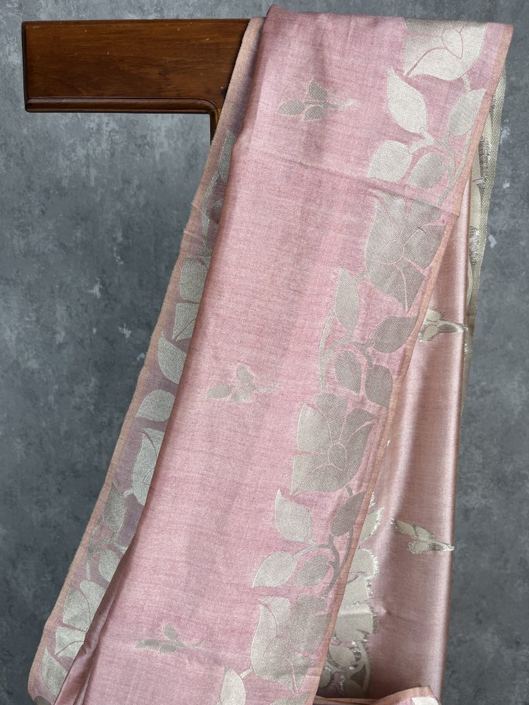 SEMI TUSSAR SILK WEAVING BANARASI SAREE - Image 2
