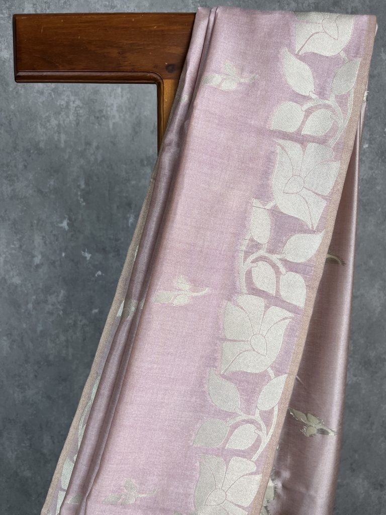 SEMI TUSSAR SILK WEAVING BANARASI SAREE - Image 2