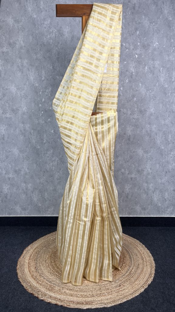 CHANDERI ZARI STRIPES BANARASI SAREE