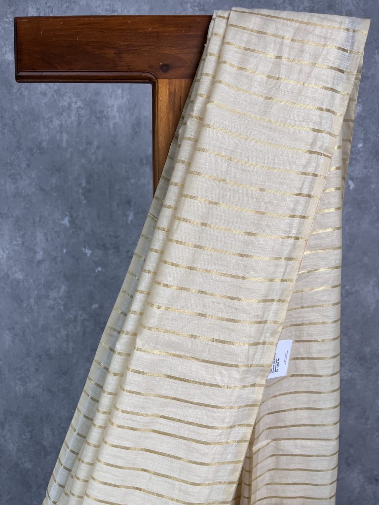 CHANDERI ZARI STRIPES BANARASI SAREE - Image 2
