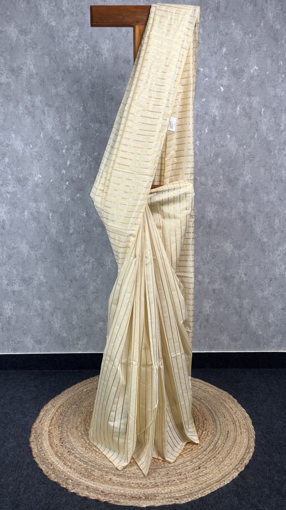CHANDERI ZARI STRIPES BANARASI SAREE