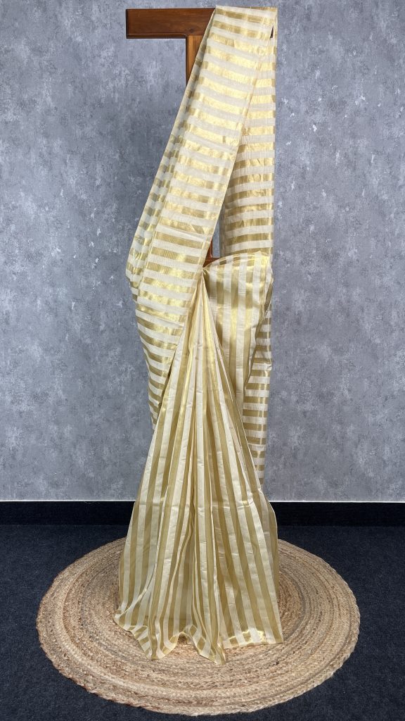 CHANDERI ZARI STRIPES BANARASI SAREE