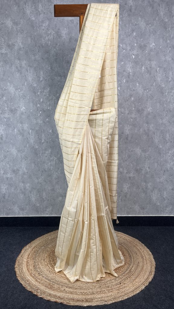 CHANDERI ZARI STRIPES BANARASI SAREE