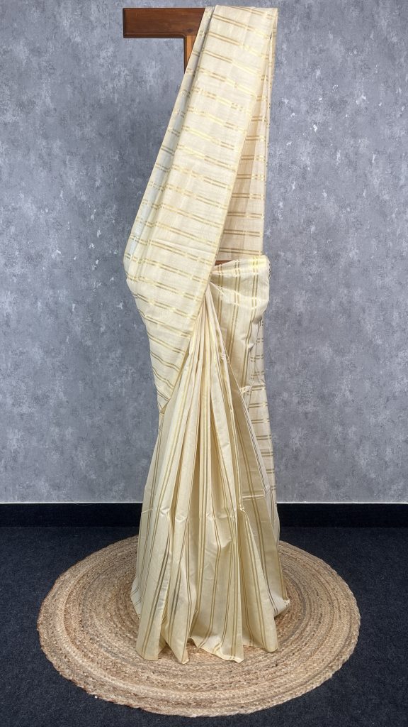 CHANDERI ZARI STRIPES BANARASI SAREE