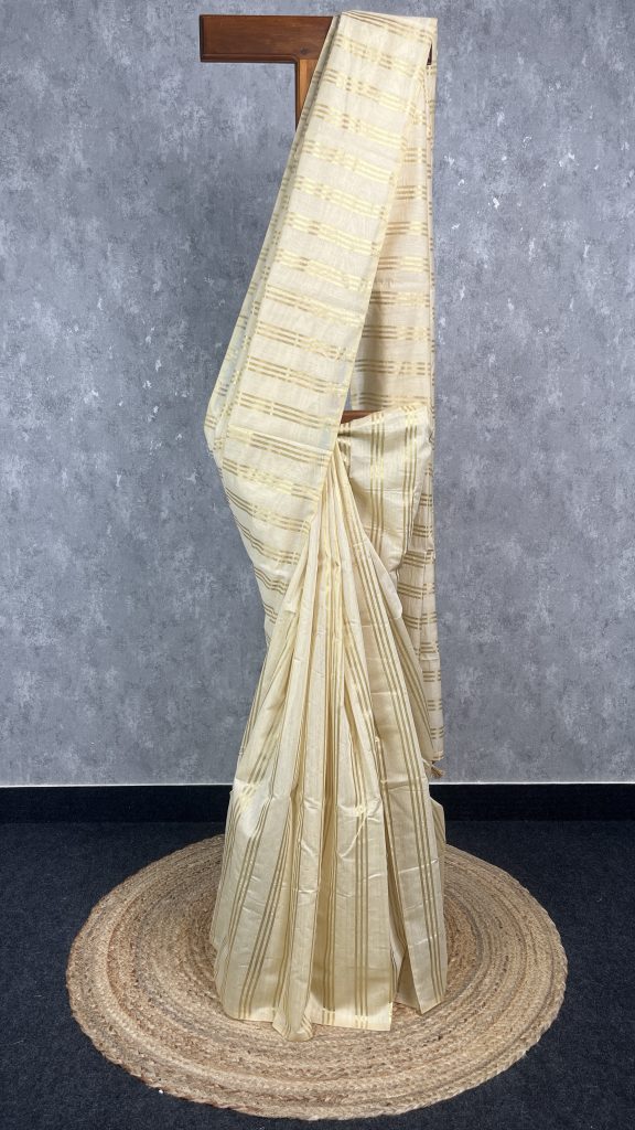 CHANDERI ZARI STRIPES BANARASI SAREE