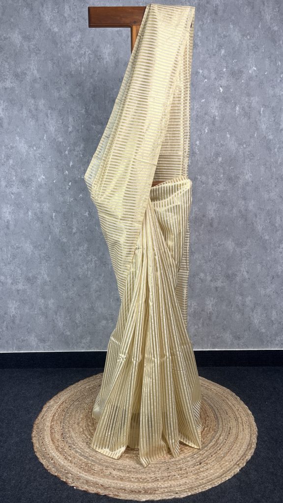 CHANDERI ZARI STRIPES BANARASI SAREE