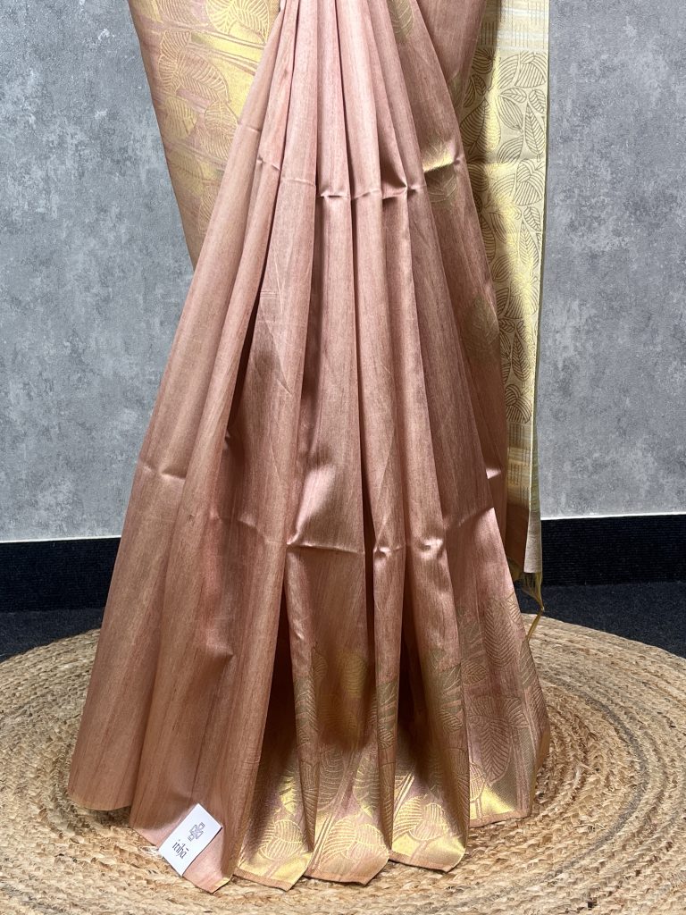SEMI TUSSAR SILK WEAVING BANARASI SAREE - Image 3