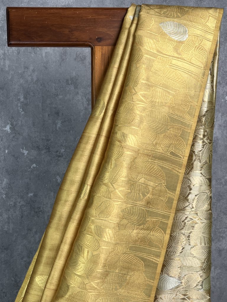 SEMI TUSSAR SILK WEAVING BANARASI SAREE - Image 2