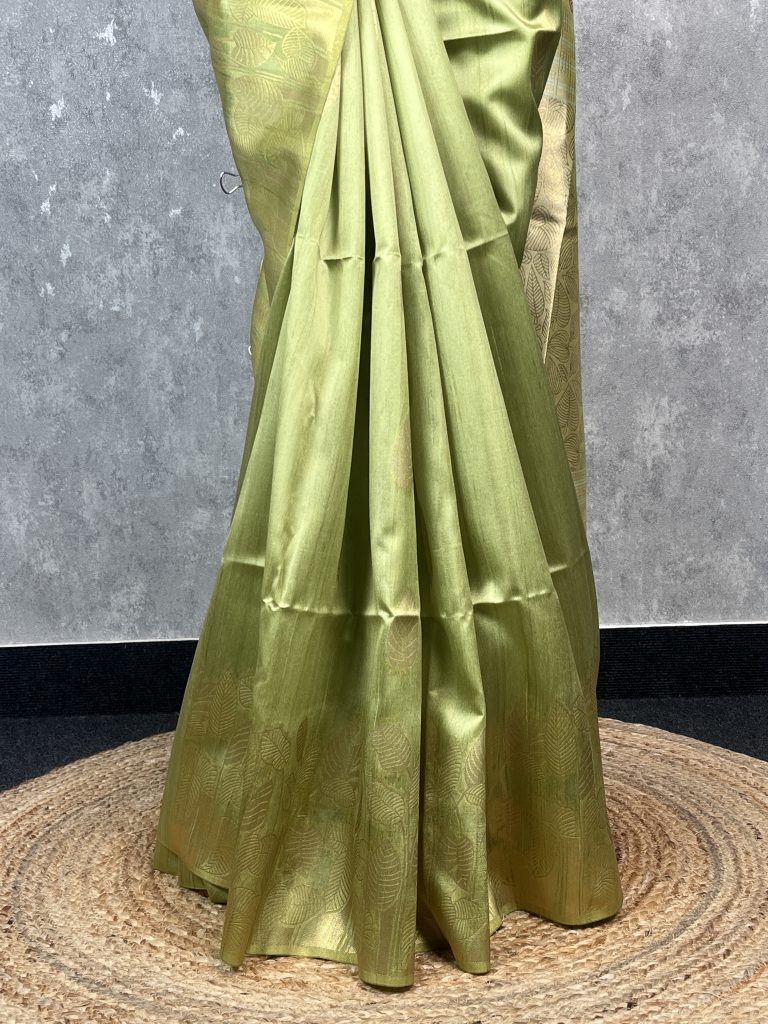 SEMI TUSSAR SILK WEAVING BANARASI SAREE - Image 3