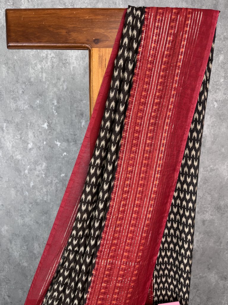 SEMI LINEN PRINTED SAREE - Image 2