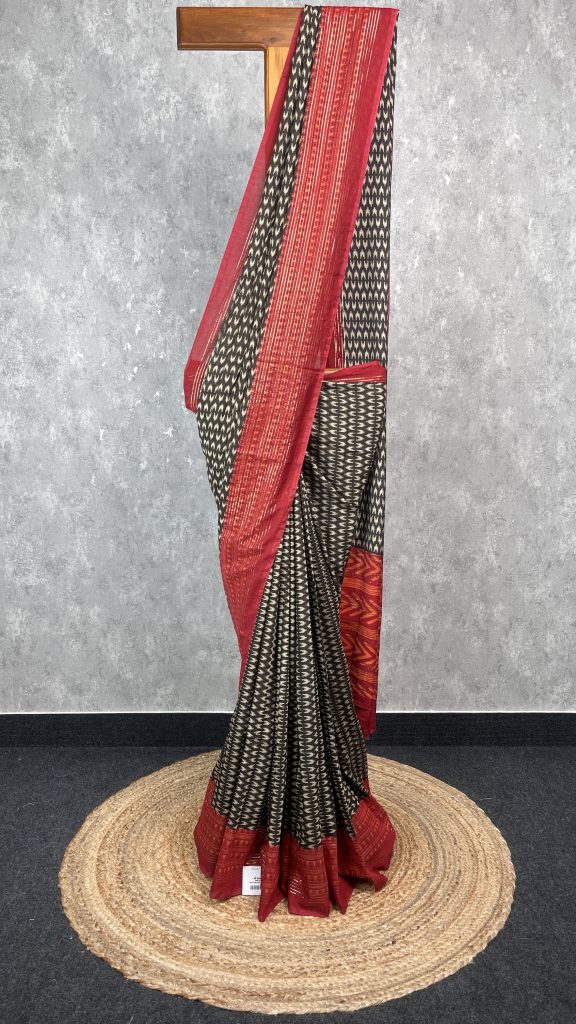 SEMI LINEN PRINTED SAREE