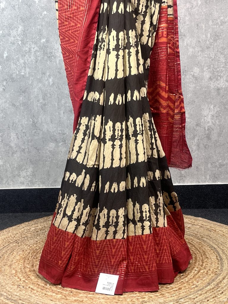 SEMI LINEN PRINTED SAREE - Image 3