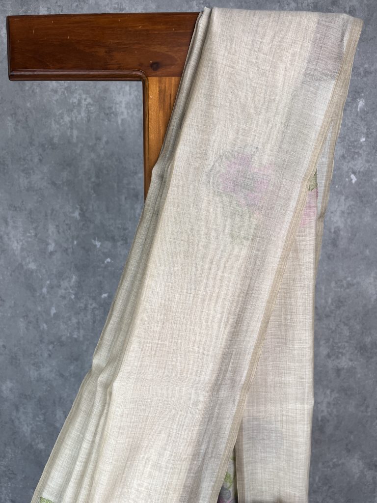 SEMI TUSSAR PRINTED BANARASI SAREE - Image 2