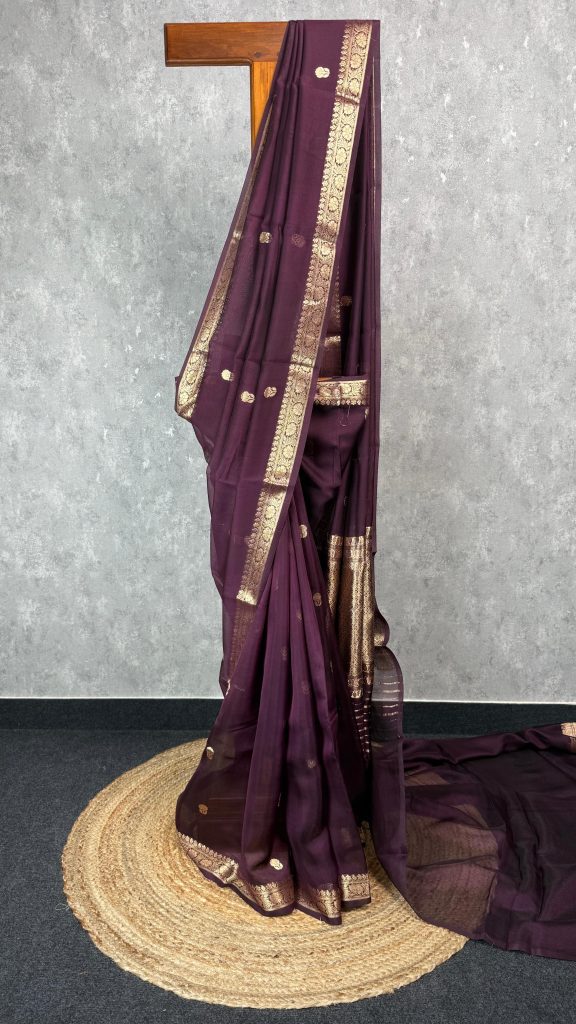 KORA KADUVA BHUTA BANARASI SAREE
