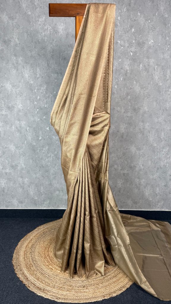 SEMI CHANDERI BROCADE BANARASI SAREE