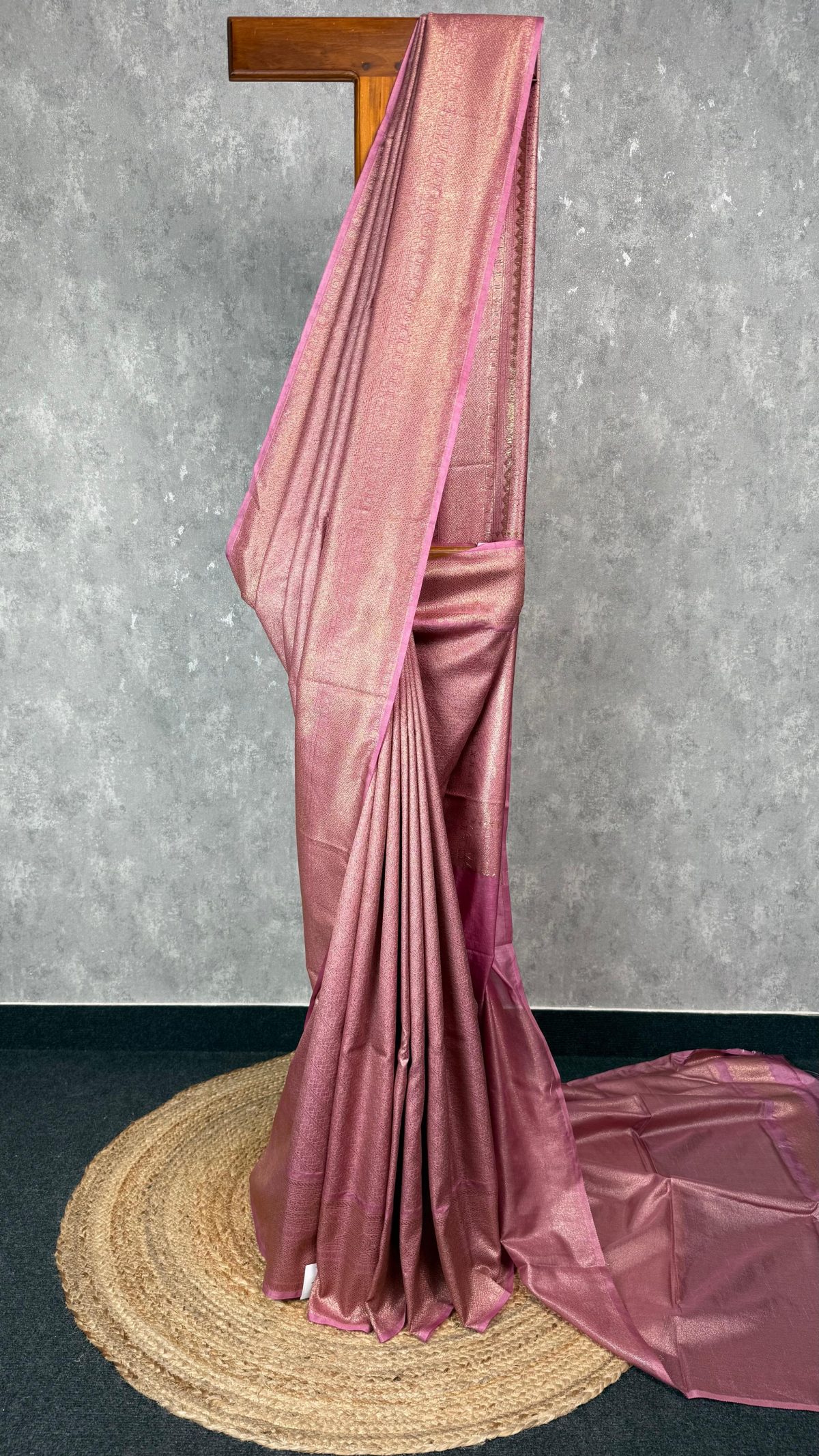 SEMI CHANDERI BROCADE BANARASI SAREE