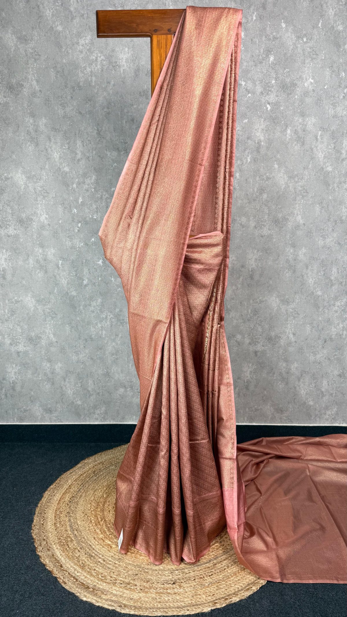 SEMI CHANDERI BROCADE BANARASI SAREE