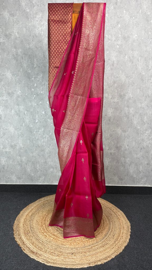 KORA ANTIQUE ZARI BORDER BANARASI SAREE