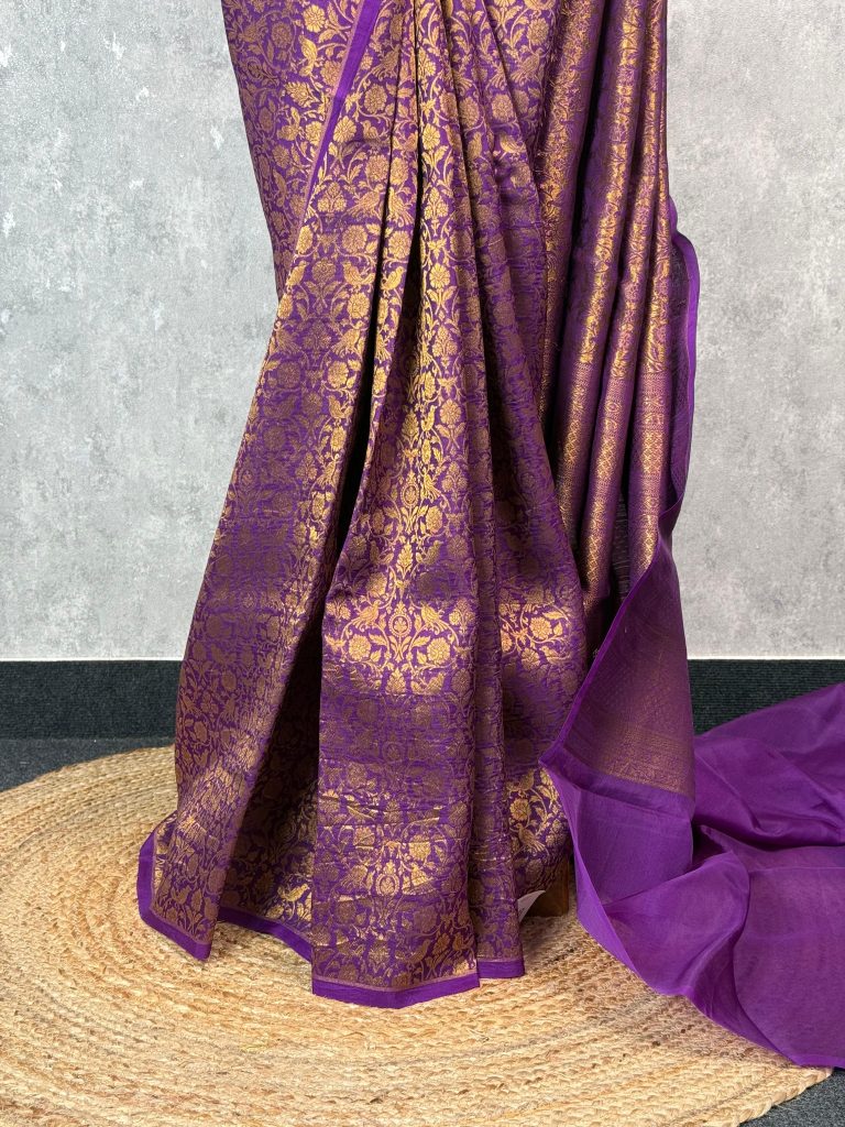 ORGANZA ANTIQUE ZARI BROCADE BANARASI SAREE - Image 3