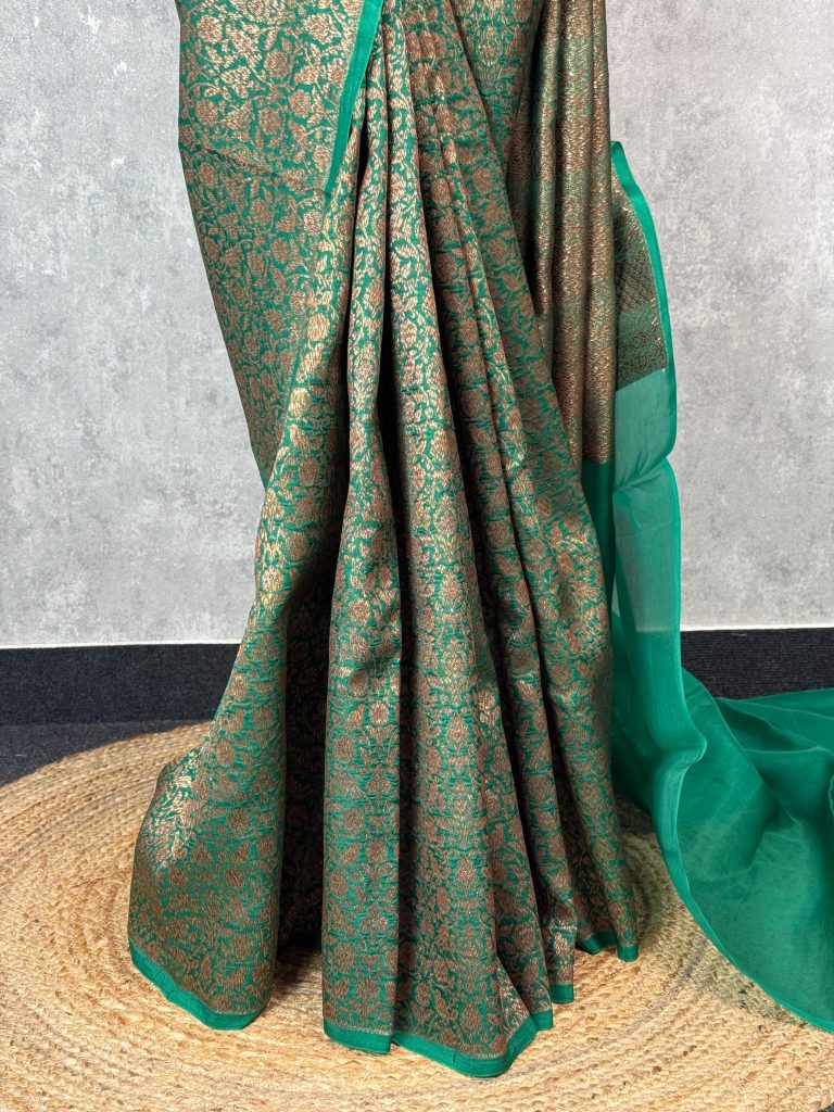 ORGANZA ANTIQUE ZARI BROCADE BANARASI SAREE - Image 3