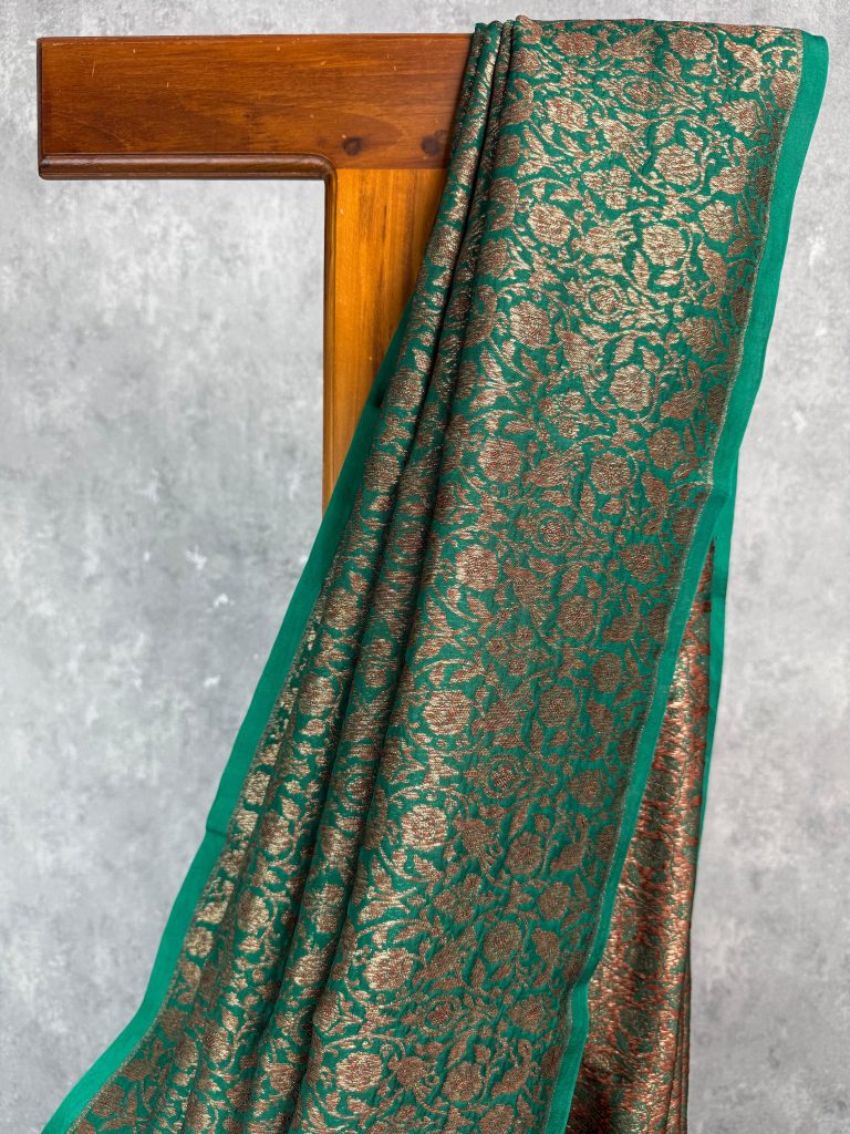 ORGANZA ANTIQUE ZARI BROCADE BANARASI SAREE - Image 2