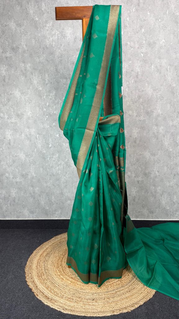 SILK ORGANZA ANTIQUE ZARI BANARASI SAREE
