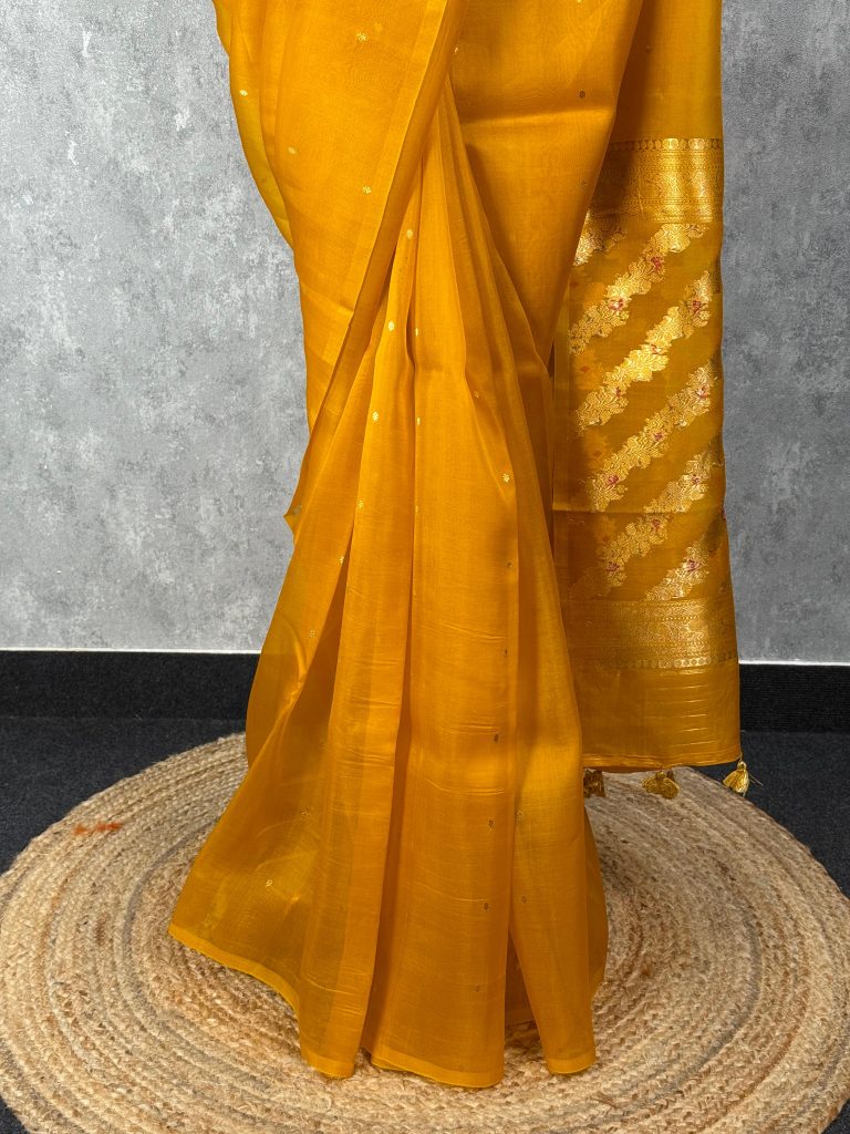 SILK ORGANZA BANARASI SAREE - Image 3