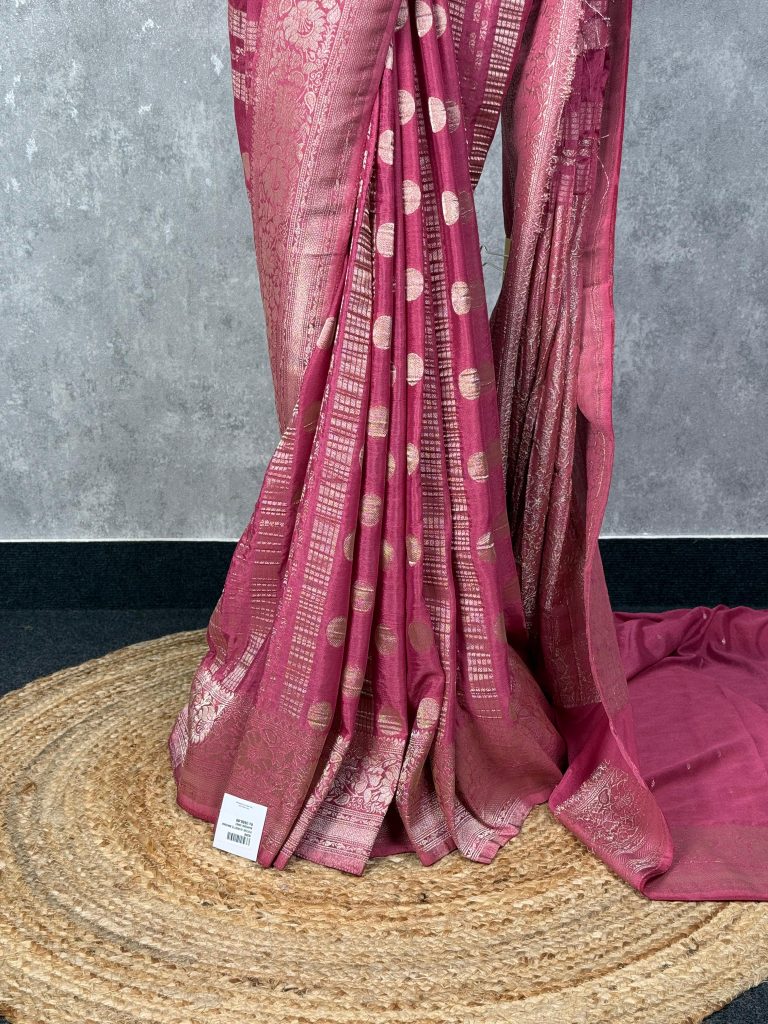 VISCOSE GEORGETTE BANARASI SAREE - Image 3