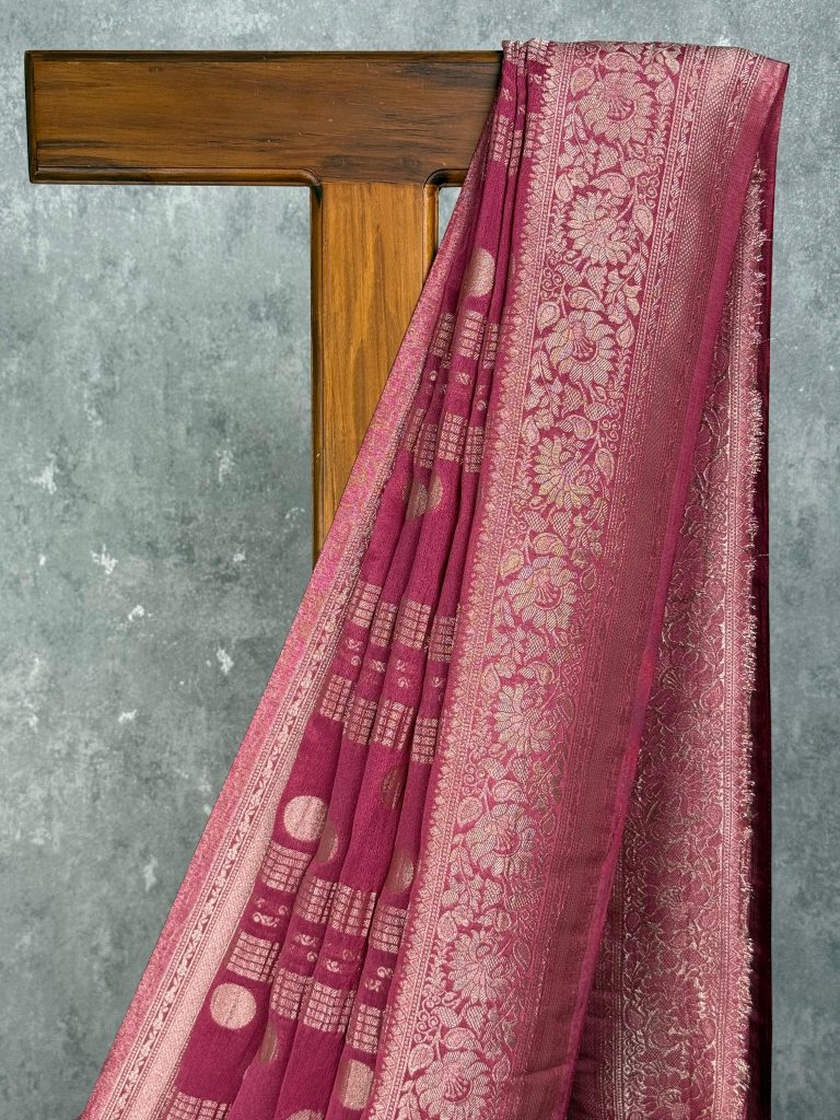 VISCOSE GEORGETTE BANARASI SAREE - Image 2