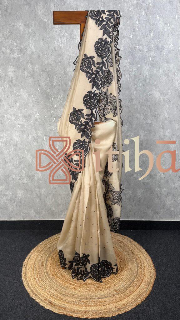 SILK ORGANZA EMBROIDERY SAREE